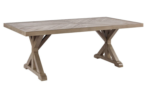 Beachcroft Beige Dining Table with Umbrella Option - P791-625 - Lara Furniture