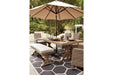 Beachcroft Beige Dining Table with Umbrella Option - P791-625 - Lara Furniture