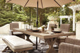 Beachcroft Beige Dining Table with Umbrella Option - P791-625 - Lara Furniture