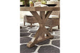 Beachcroft Beige Dining Table with Umbrella Option - P791-625 - Lara Furniture