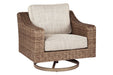 Beachcroft Beige Swivel Lounge Chair - P791-821 - Lara Furniture