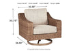 Beachcroft Beige Swivel Lounge Chair - P791-821 - Lara Furniture