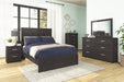 Belachime Black Full Panel Bed - Lara Furniture