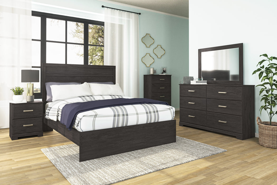 Belachime Black Panel Bedroom Set - Lara Furniture