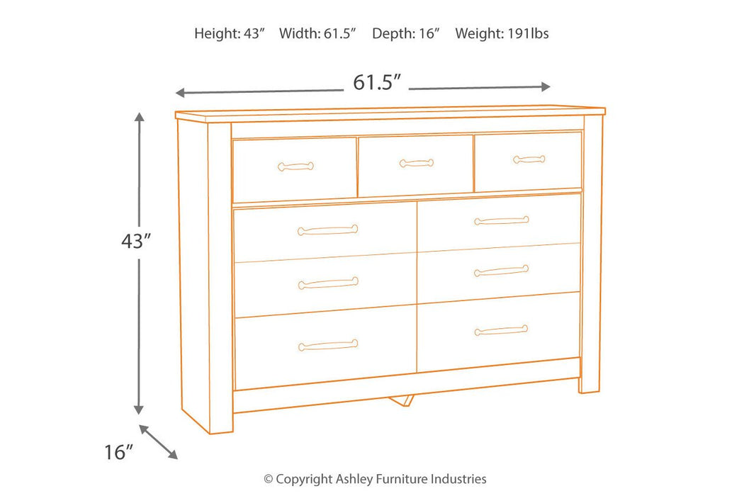 Bellaby Whitewash Dresser - B331-31 - Lara Furniture