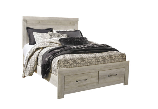 Bellaby Whitewash Queen Storage Platform Bed - Lara Furniture