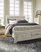 Bellaby Whitewash Queen Storage Platform Bed - Lara Furniture