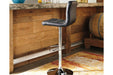 Bellatier Black/Chrome Finish Adjustable Height Bar Stool - D120-130 - Lara Furniture