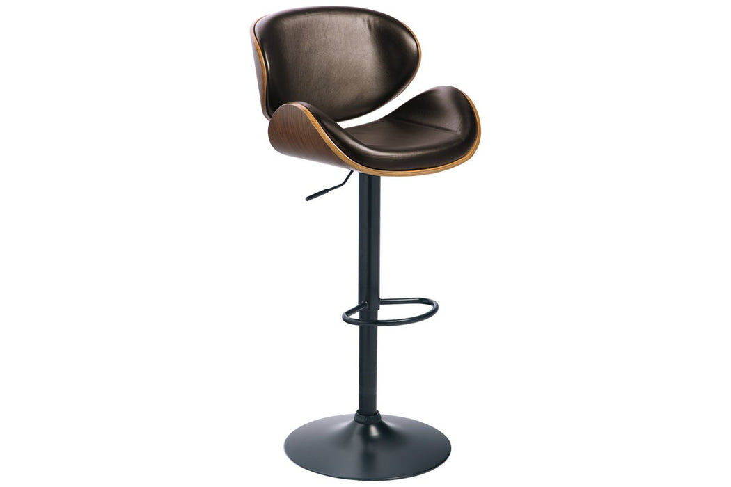 Bellatier Brown Adjustable Height Bar Stool - D120-530 - Lara Furniture