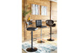 Bellatier Brown Adjustable Height Bar Stool - D120-530 - Lara Furniture