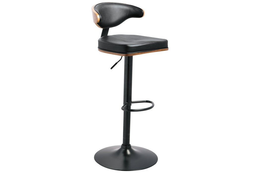 Bellatier Brown/Black Adjustable Height Bar Stool - D120-330 - Lara Furniture