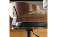 Bellatier Brown/Black Adjustable Height Bar Stool - D120-330 - Lara Furniture