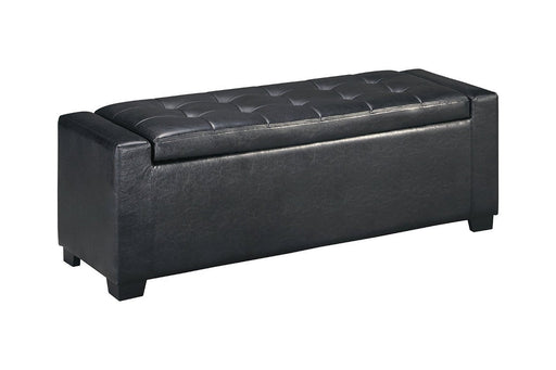 Benches Black Upholstered Storage Bench - B010-209 - Lara Furniture