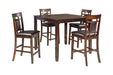 Bennox Brown Counter Height Dining Table and Bar Stools (Set of 5) - D384-223 - Lara Furniture