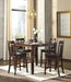 Bennox Brown Counter Height Dining Table and Bar Stools (Set of 5) - D384-223 - Lara Furniture