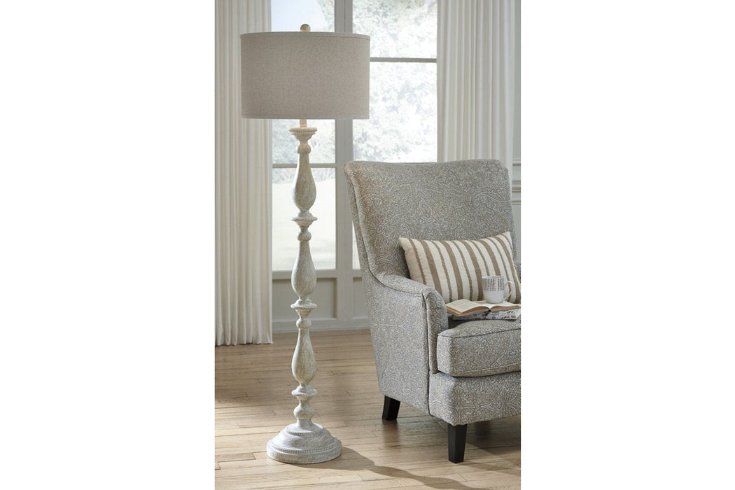 Bernadate Whitewash Floor Lamp - L235341 - Lara Furniture