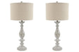 Bernadate Whitewash Table Lamp (Set of 2) - L235344 - Lara Furniture