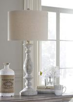 Bernadate Whitewash Table Lamp (Set of 2) - L235344 - Lara Furniture