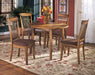 Berringer Rustic Brown Drop Leaf Dinette Set - Lara Furniture