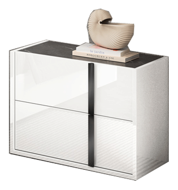 Bianca Marble Nightstand - i38458 - Lara Furniture