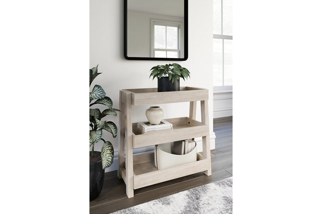 Blariden Light Tan Shelf Accent Table - A4000368 - Lara Furniture