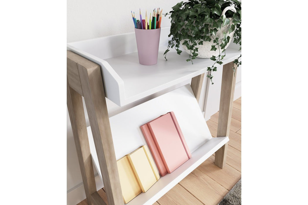 Blariden White/Tan Small Bookcase - A4000361 - Lara Furniture