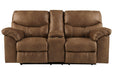 Boxberg Bark Reclining Loveseat with Console - 3380294 - Lara Furniture