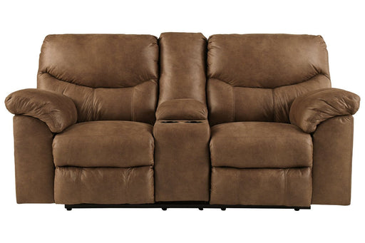 Boxberg Bark Reclining Loveseat with Console - 3380294 - Lara Furniture