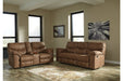 Boxberg Bark Reclining Loveseat with Console - 3380294 - Lara Furniture