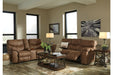 Boxberg Bark Reclining Loveseat with Console - 3380294 - Lara Furniture