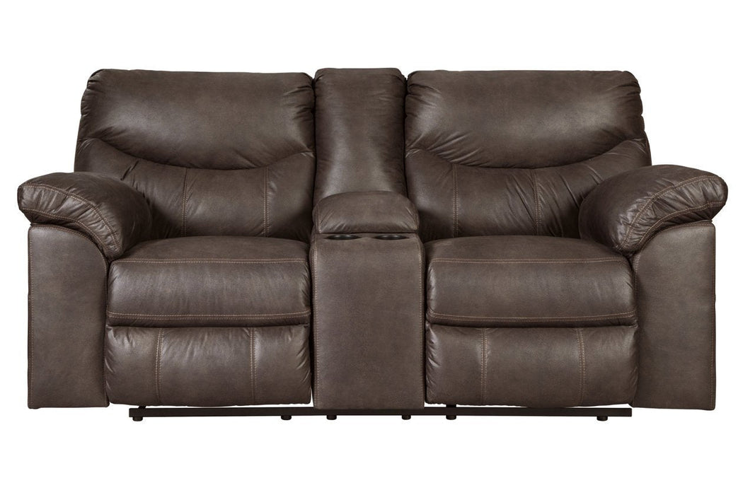 Boxberg Teak Reclining Loveseat with Console - 3380394 - Lara Furniture