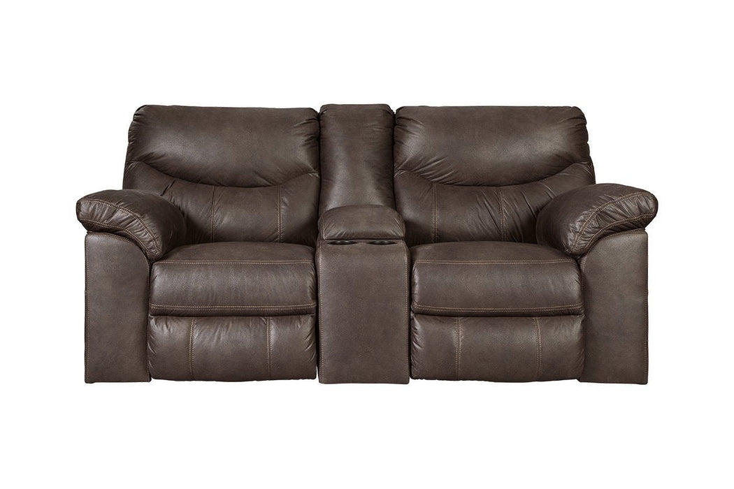 Boxberg Teak Reclining Loveseat with Console - 3380394 - Lara Furniture