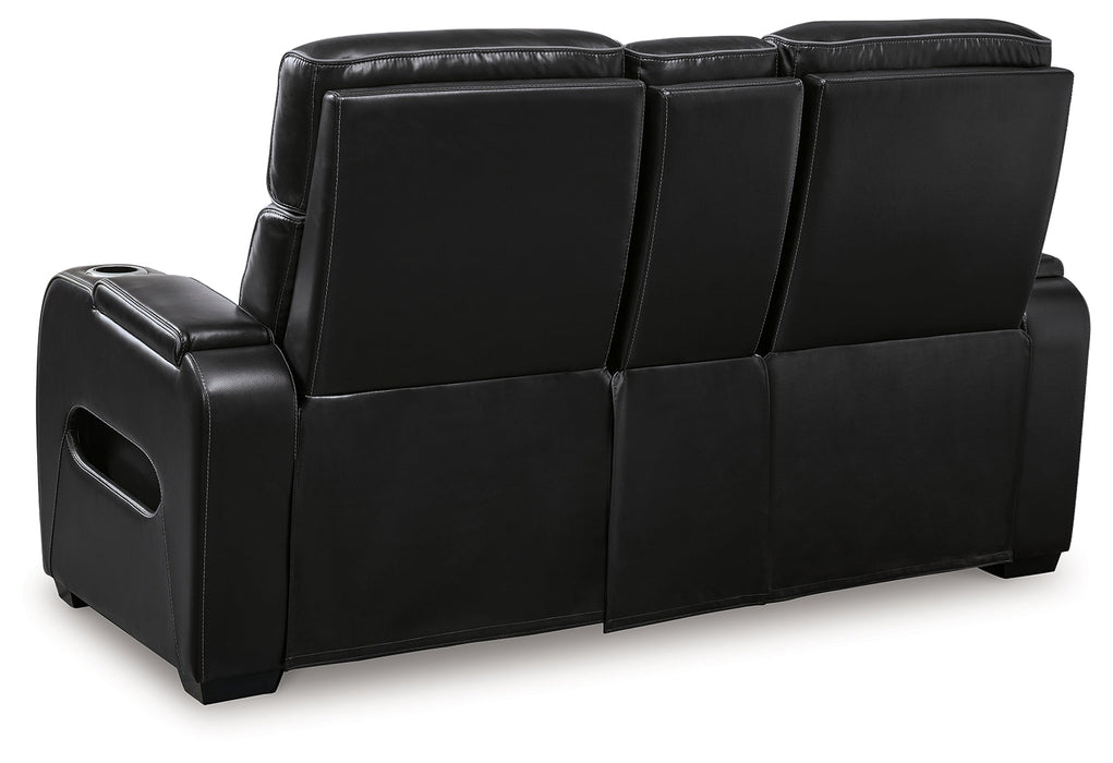 Boyington Sofa, Loveseat and Recliner in Black - PKG016539