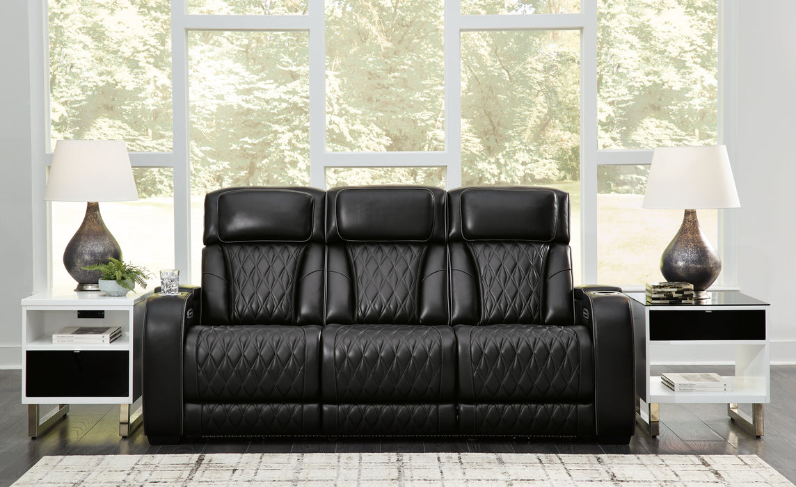 Boyington Sofa, Loveseat and Recliner in Black - PKG016539