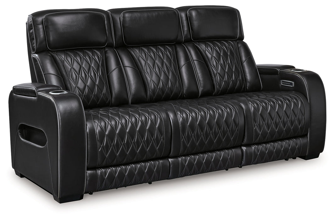 Boyington Sofa, Loveseat and Recliner in Black - PKG016539