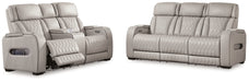 Boyington Sofa, Loveseat and Recliner in Gray - PKG016537