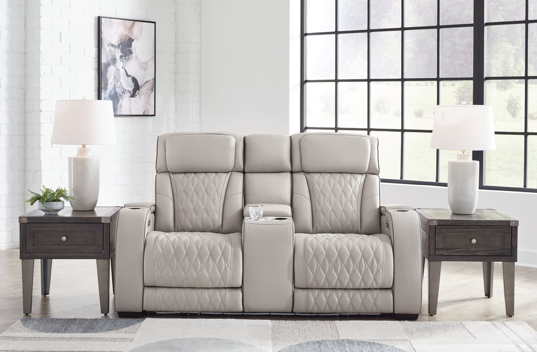 Boyington Sofa, Loveseat and Recliner in Gray - PKG016537