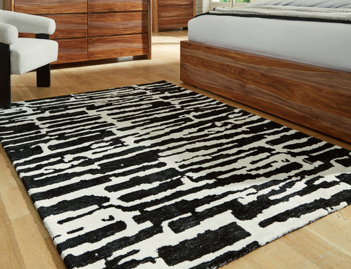 Bramshaw Black/Ivory Medium Rug - R406762