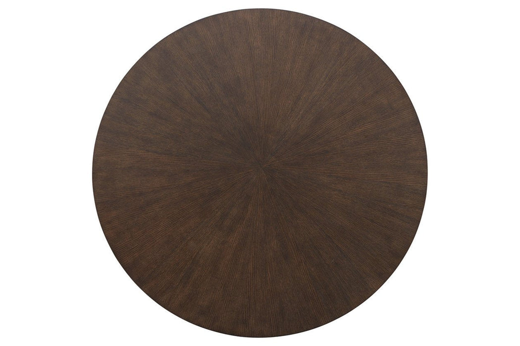 Brazburn Dark Brown/Gold Finish Coffee Table - T185-8 - Lara Furniture