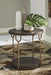 Brazburn Dark Brown/Gold Finish End Table - T185-6 - Lara Furniture