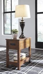 Breegin Brown Chairside End Table - T007-319 - Lara Furniture