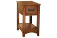 Breegin Brown Chairside End Table - T007-319 - Lara Furniture