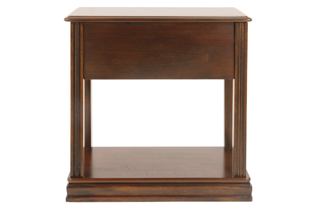 Breegin Brown Chairside End Table - T007-527 - Lara Furniture