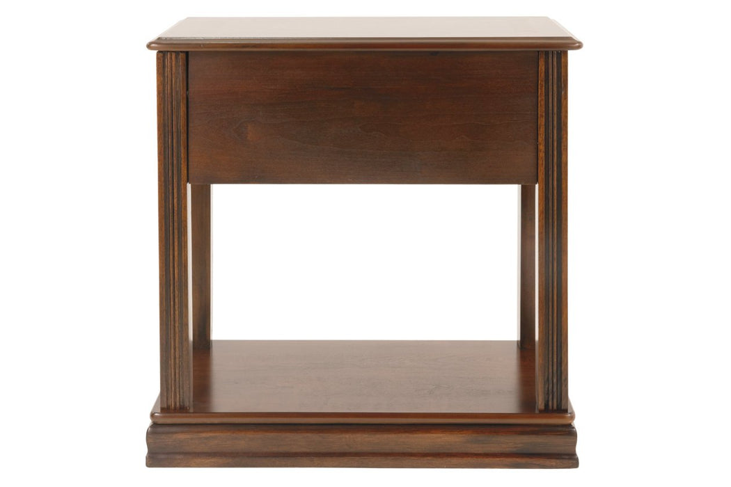 Breegin Brown Chairside End Table - T007-527 - Lara Furniture