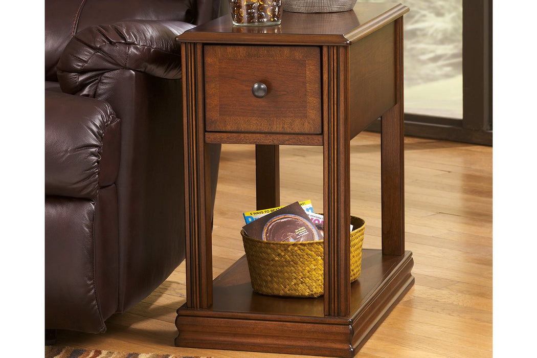 Breegin Brown Chairside End Table - T007-527 - Lara Furniture