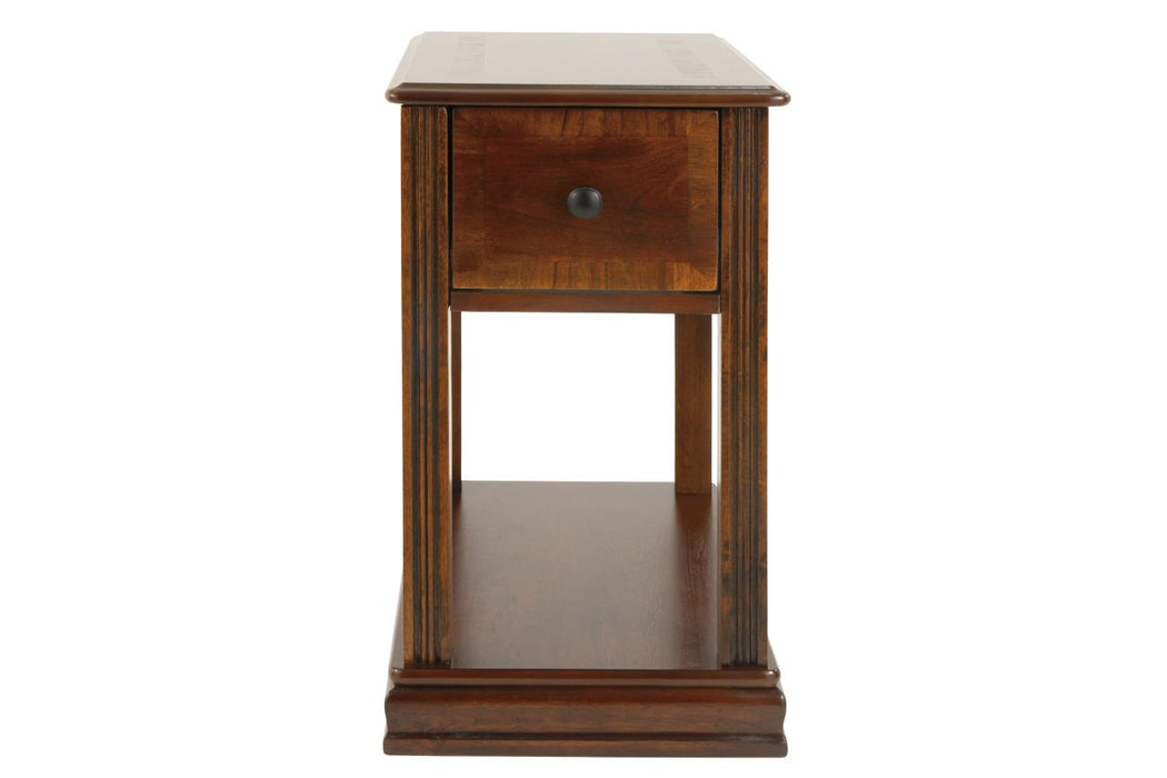 Breegin Brown Chairside End Table - T007-527 - Lara Furniture