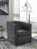 Brentlow Distressed Black Accent Chair - A3000202 - Lara Furniture