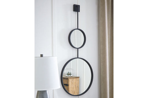 Brewer Black Accent Mirror - A8010166 - Lara Furniture