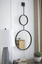 Brewer Black Accent Mirror - A8010166 - Lara Furniture