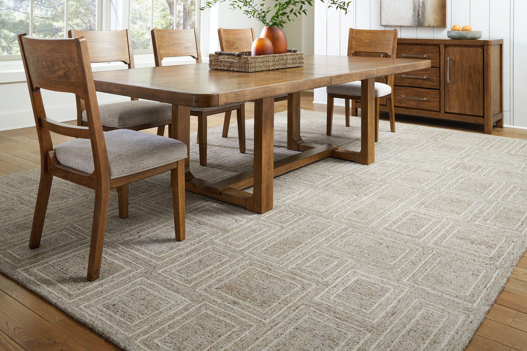 Brickburgh Gray/Ivory/Honey Extra Large Rug - R406900